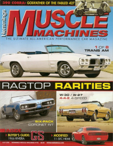 HEMMINGS MUSCLE MACHINES 2013 JULY - RARE DROPTOPS, 390 COBRA, RIVIERA GS